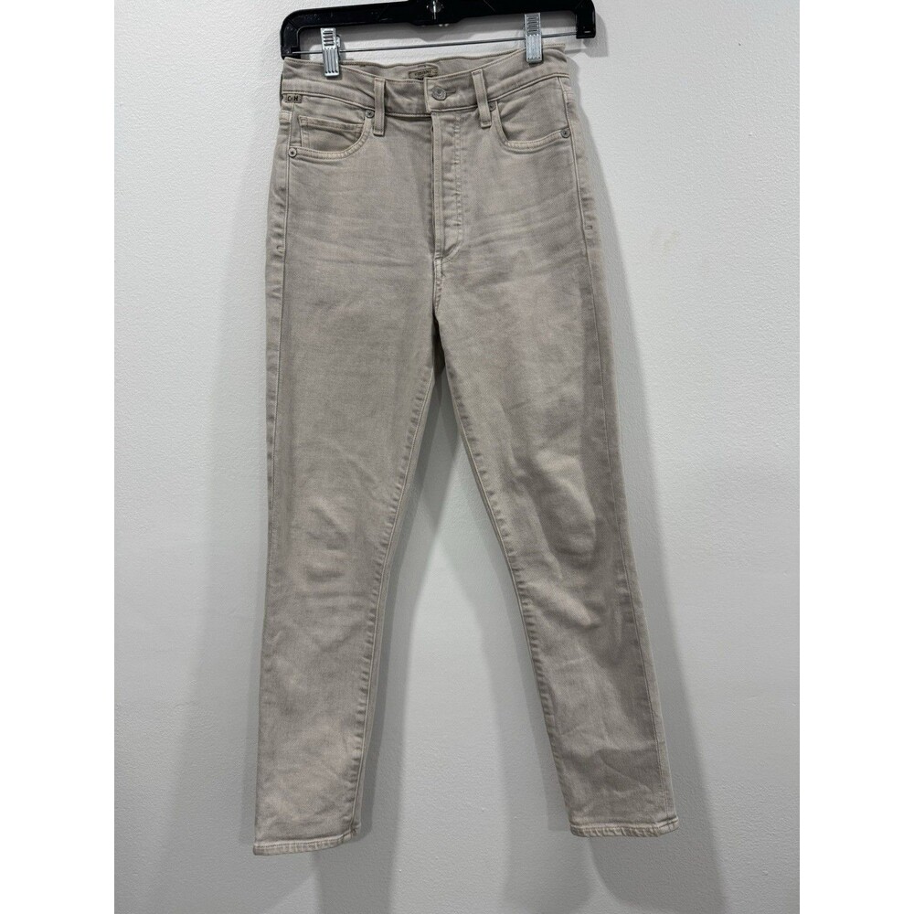 Citizens of Humanity Jeans Womens White 23 Olivia Crop High Rise Slim